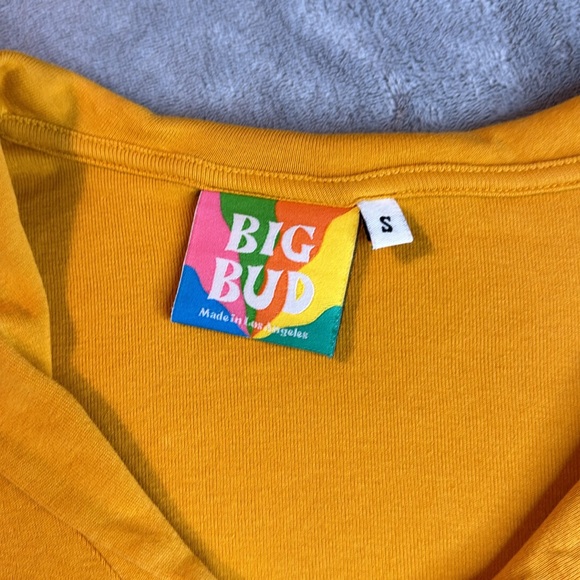 NWOT Big Bud Press Sailor Tee Top Mustard Yellow Size Small - Picture 8 of 12